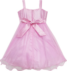 Girls Dress Sleeveless Halter Flower Multi Layer Chiffon Size 3-14 Years