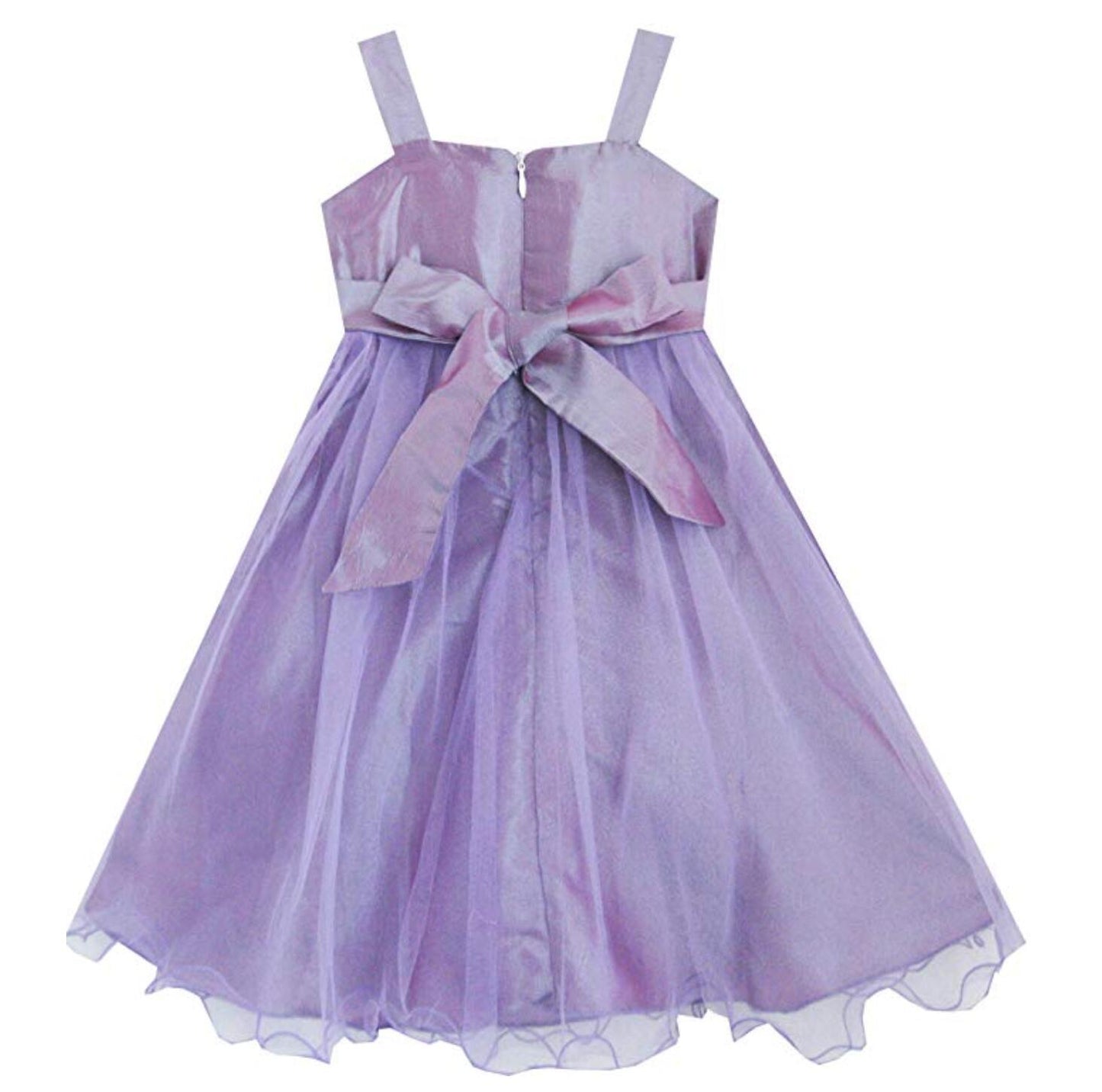 Flower Girl Dress Bow Tie Pageant Wedding Size 3-12 Years