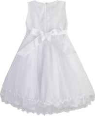 Girls Dress Flower Tulle Pleated Wedding Party Size 2-14 Years