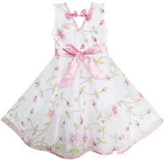 Girls Dress Rose Wedding Pageant Size 4-14 Years