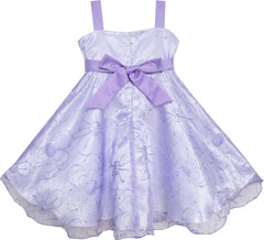 Flower Girl Dress Bow Tie Pageant Wedding Size 3-12 Years