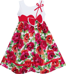 Girls Dress Flower Summer Beach Dress Size 2-12 Years