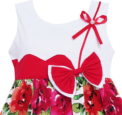 Girls Dress Flower Summer Beach Dress Size 2-12 Years