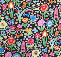 Girls Dress Turn-Down Collar Striped Blooming Rose Flower Size 2-12 Years