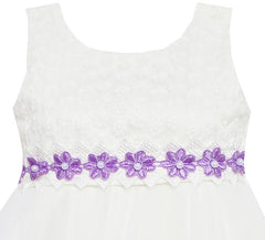 Girls Dress Elegant Design Princess Wedding Bow Tie Flower Size 4-14 Years