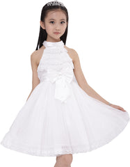 Flower Girls Dress Lace Sequins Sparkling Wedding Bridesmaid Size 5-12 Years