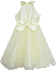 Flower Girls Dress Lace Sequins Sparkling Wedding Bridesmaid Size 5-12 Years