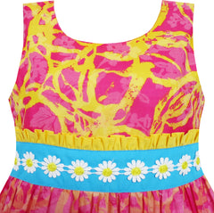 Girls Dress Sky Fantasy Colorful Angel Wings Feather Print Size 4-14 Years