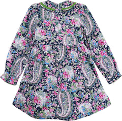 Girls Cold Shoulder Dress Denim Cowboy 3/4 Sleeve Size 2-12 Years