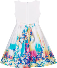 Girls Dress Flower Summer Beach Dress Size 2-12 Years
