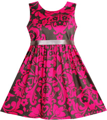 Girls Dress Flower Summer Beach Dress Size 2-12 Years