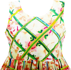 Girls Dress Flower Summer Beach Dress Size 2-12 Years