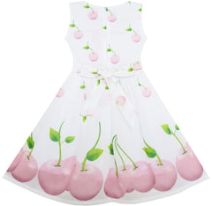 Girls Dress Dot Flower Embroidered Size 2-10 Years