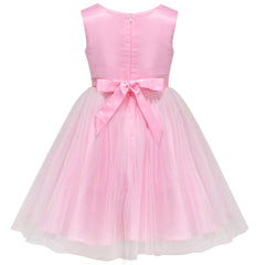 Girls Dress Elegant Design Princess Wedding Bow Tie Flower Size 4-14 Years