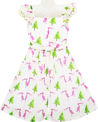 Girls Hi-Lo Dress Checkered Tulle Pearl Necklace Princess Pageant Size 4-14 Years