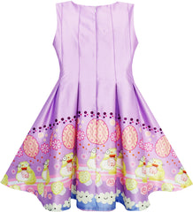 Girls Dress Lace Stripe Collar Party Size 4-14 Years