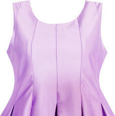 Girls Dress Lace Stripe Collar Party Size 4-14 Years