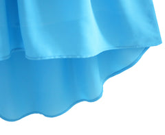 Girls Dress Turn-Down Collar Flower Chiffon Party Size 6-14 Years