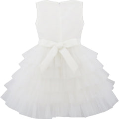 Girls Dress Birthday Princess Ruffle Dress Cake Balloon Print Size 1-10 Years