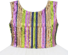 Girls Dress Birthday Princess Ruffle Dress Cake Balloon Print Size 1-10 Years