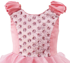 Girls Dress Ruffles Tulle Tiered Dress Sequin Party Birthday Princess Size 4-12 Years