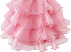 Girls Dress Ruffles Tulle Tiered Dress Sequin Party Birthday Princess Size 4-12 Years