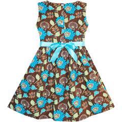 Girls Dress Flower Summer Beach Dress Size 2-12 Years