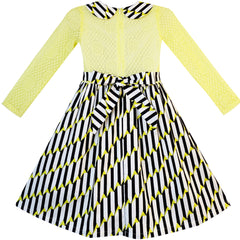 Girls Dress Lace Pearl Plum Blossom Elegant Princess Dress Size 4-14 Years