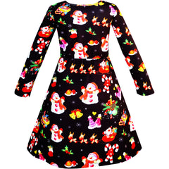 Girls Dress Forest Fox Long Sleeve Size 3-12 Years