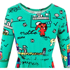 Girls Dress Halloween T-shirt Backless Pumpkin Face Long Sleeve Size 2-12 Years