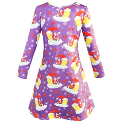Girls Dress Forest Fox Long Sleeve Size 3-12 Years