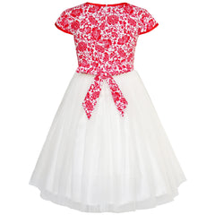 Girls Dress Lace Stripe Collar Party Size 4-14 Years