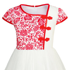 Girls Dress Lace Stripe Collar Party Size 4-14 Years