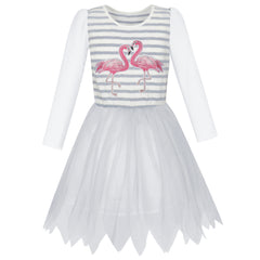 Girls Dress Long Sleeve Lace 2-in-1 Princess Tutu Size 4-12 Years