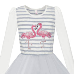 Girls Dress Long Sleeve Lace 2-in-1 Princess Tutu Size 4-12 Years