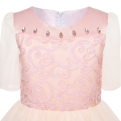 Flower Girls Dress Dimensional Flower Wedding Party Pageant Size 5-14 Years