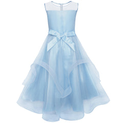 Flower Girls Dress Dimensional Flower Wedding Party Pageant Size 5-14 Years