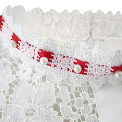 Girls Dress Lace Pearl Plum Blossom Elegant Princess Dress Size 4-14 Years