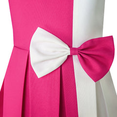 Girls Dress Color Block Contrast Bow Tie Everyday Party Size 4-14 Years