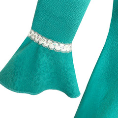 Girls Dress Lotus Leaf Sleeve Cherry Embroidery Everyday Size 3-12 Years