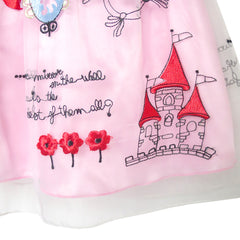 Girls Dress Bow Tie Jacquard Fit And Flare Princess Size 3-12 Years