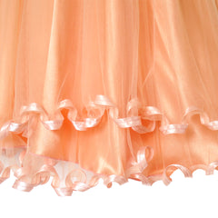 Girls Dress Flower Tulle Pleated Wedding Party Size 2-14 Years