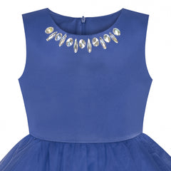 Flower Girls Dress Rhinestone Tulle Wedding Pageant Bridesmaid Size 5-12 Years