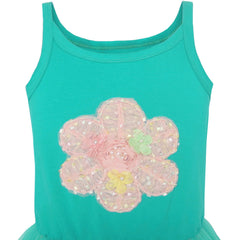 Girls Dress Short Sleeve Rainbow Tulle Skirt Birthday Party Size 4-10 Years