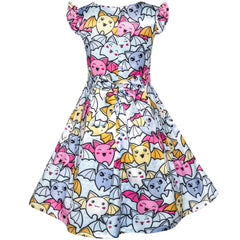 Girls Dress Halloween Pumpkin Ghost Costume Tank Dress Size 3-12 Years