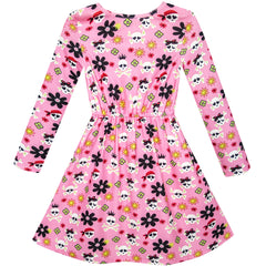 Girls Dress Forest Fox Long Sleeve Size 3-12 Years