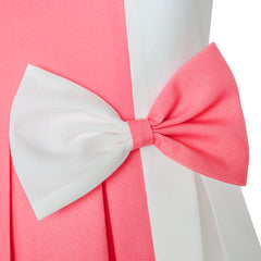 Girls Dress Color Block Contrast Bow Tie Everyday Party Size 4-14 Years