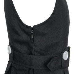 Girls Dress Khaki Button Back School Pleated Hem Size 6-14 Years