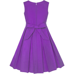 Girls Dress Color Block Contrast Bow Tie Everyday Party Size 4-14 Years