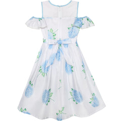 Girls Dress Striped Rose Print Tulle Size 4-14 Years
